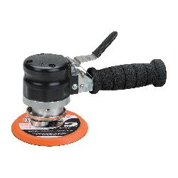 National Detroit EZLS5 Dual Action Non-Vacuum Random Orbital Sander, 5 in, 24.5 scfm Air Flow, 90 psi, Hook and Loop Pad Grip Method